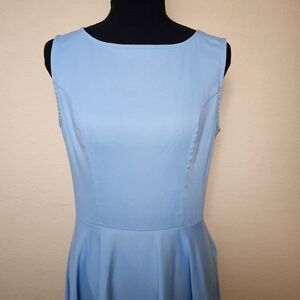Light Blue Swing Flare Vintage Dress